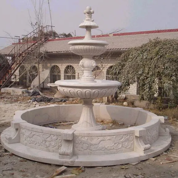 Three Tiered Marble Garden Fountain