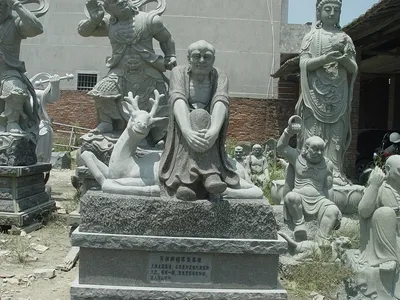 Eighteen Arhats Temple Statue (Granite)