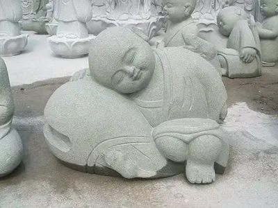Clever Ikkyu Granite Statue